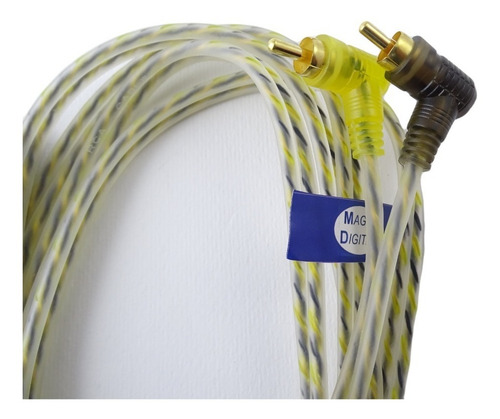 Imagen 3 de 6 de Cable Rca A Rca Audiobahn Arca450f Puntas Doradas 5m