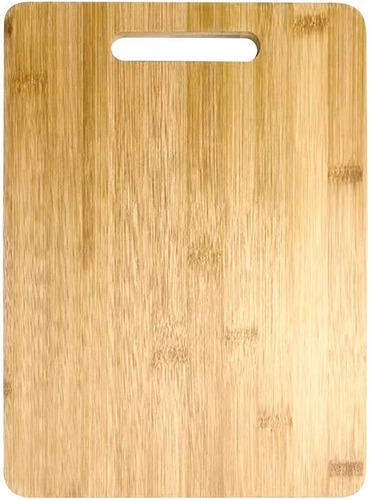 Imagen 1 de 8 de Tabla De Picar Madera Bambu Cortar Alimentos Cocina 28x21.cm