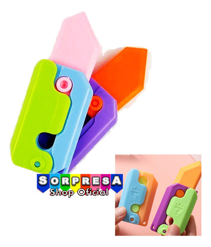 24 Cuchillo Tiktok Carrot Navaja Knife Fidget Juguete Piñata