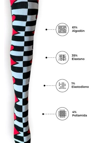 Calcetas Largas 1/2 Muslo Disfraz Halloween Mujer Jack