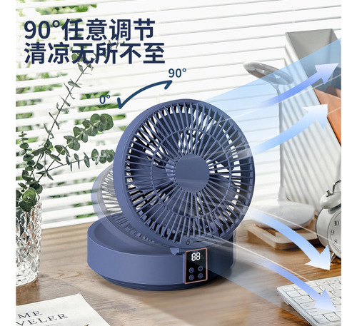 Ventilador Portátil Silencioso Plegable Retráctil Usb