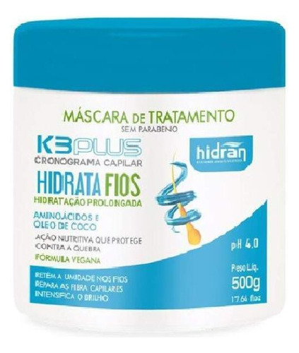 Mascarilla hidratante Fios K3 Hidran 500 g