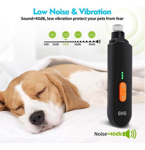 Kit De Corta Uñas Para Mascotas Recargable Con Luz Led