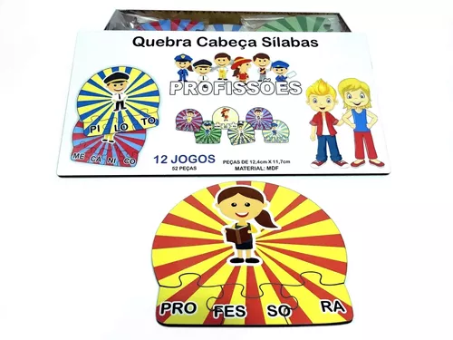 Jogo Quebra-cabeça Silábico - Kits Educativos