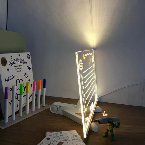 Rx Increible Tablero De Notas Con Luz Led De Noche Creativa