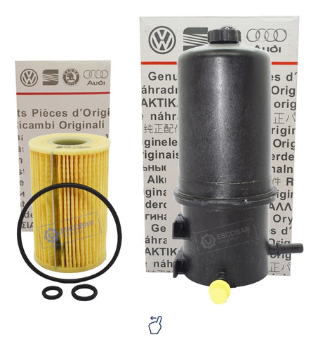 Imagen 2 de 8 de Kit Filtro De Aceite + Combustible Vw Amarok 2.0 Original