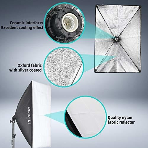 Imagen 4 de 6 de Phomia Softbox Kit Iluminacion Estudio Fotografia Luz