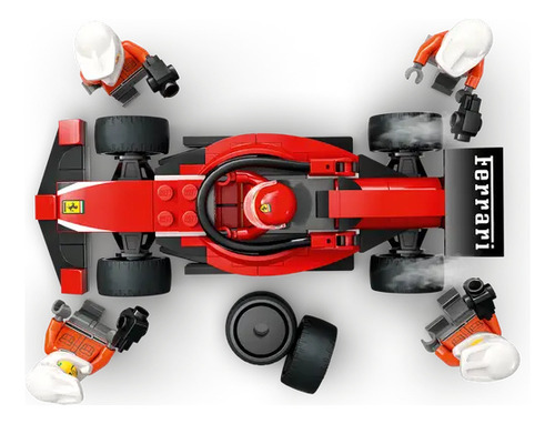 Lego City Parada Pits De F1 Equipo Mecánicos Auto Ferrari 322 Lego City