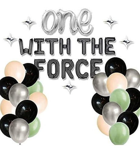 Globos De Fiesta Infantil One With The Force Baby Yoda 1er C