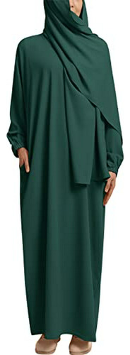 Vestido Árabe Musulmán Con Hiyab Y Bufanda