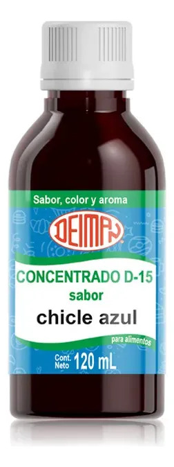 Concentrado De Chicle Azul 120ml Deiman Color, Saboryaroma!