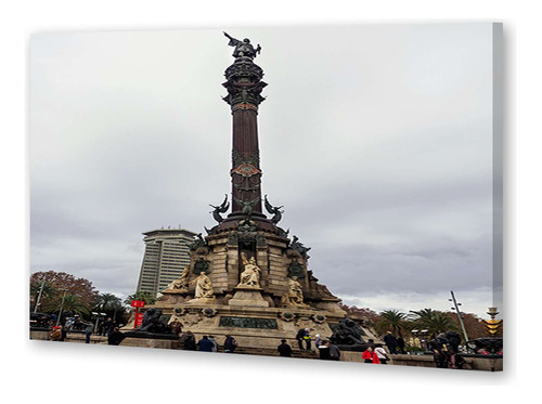 Cuadro 20x30cm Cristobal Colon Monumento Importante