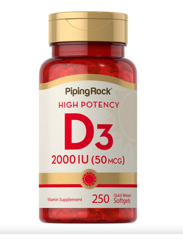 Vitamina D-3 2000 Iu 50 Mcg *250 Tablets - Piping Rock