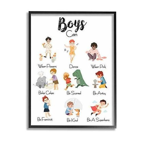 Stupell Industries Boys Can Frase Inclusive Chart Of Fun Act