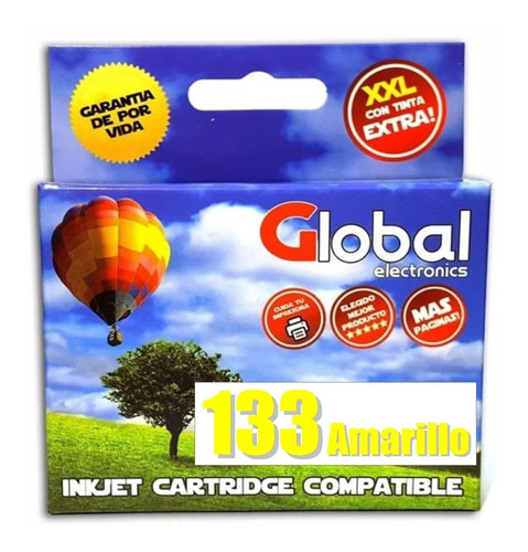 Cartucho Alternativo 133 Amarillo Para Epson T25 Tx125 Tx135