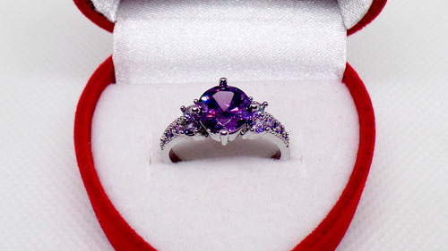 Anillo De Compromiso De Plata De Ley