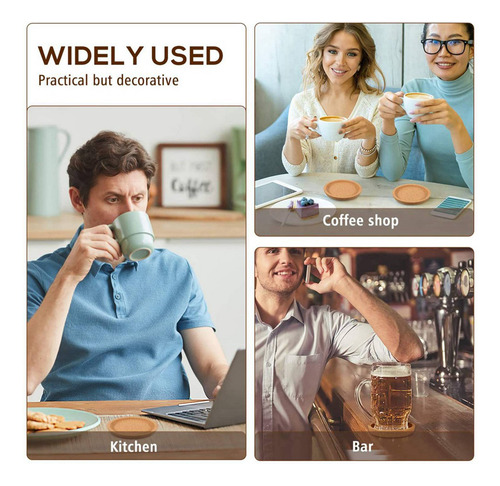Posavasos De Corcho Para Bebidas, 15 Unidades, Resistentes A