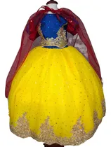 Comprar Disfraz De Princesa Blanca Nieves, Vestido Blanca Nieves Nina Con Capa Incluye Aro Crinolina