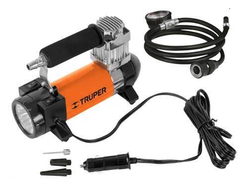 Inflador Compresor Aire Portátil Para Auto 12v Con Linterna