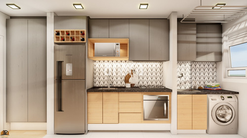Imagem 9 de 12 de Assunção Sbc - Apto Em Construção 49m2, 2 Dormitórios, Sala, Sacada Com Ponto Grill, Banheiro, Vaga Demarcada E Escriturada. Lazer Completo. - Ap03493 - 70804901