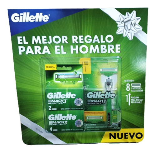 Kit De Rastillo Guillette 1 Rastrillo Y 8 Cartuchos Match 3