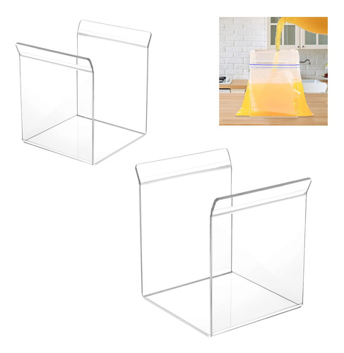 Paquete De 2 Soportes Para Bolsas Ziplock, Soporte Para Bols