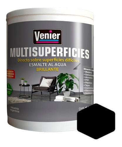 Venier Multisuperficies Brillante Pvc Aluminio Galv | 1lt