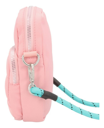 Bolso Casual Mujer Mini Rosa 862-14 Correa De Hombro Agua Diseño De La Tela Liso