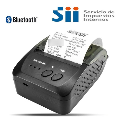 Imagen 2 de 3 de Impresora Sii Bluetooth Inalámbrica Térmica Boletas Facturas