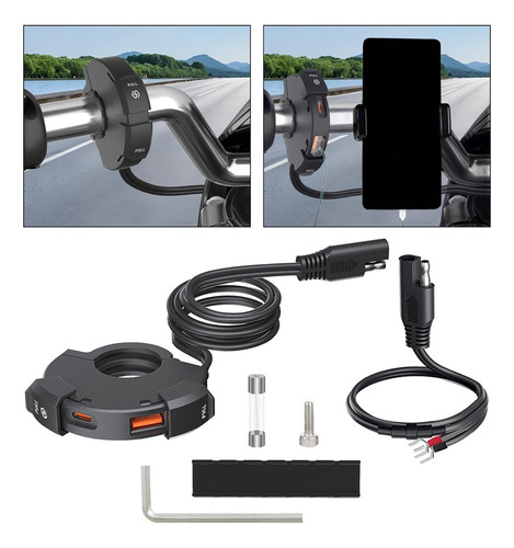 Cargador Usb Para Motocicleta, Cargador De Teléfono Para