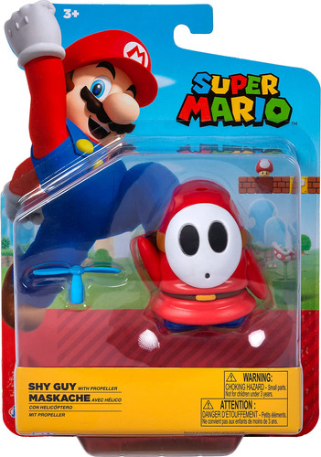 Super Mario Figura De Acción De 4 Pulgadas, Juguete Colecc.
