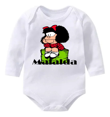 Body Bebe Mafalda, Sublimado, Manga Larga.