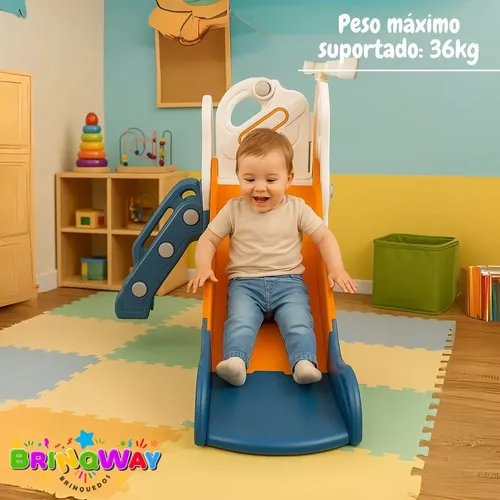 Playground Infantil 4x1 Completo E Interativo Laranja Way | Frete