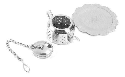 Imagen 6 de 9 de Filtro Infusor De Té En Hojas Sueltas De Acero Inoxidable