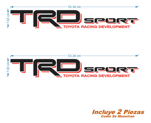 Calcomanias Trd Sport En Impresión 2 Pza. Car Decal M5 Rjong