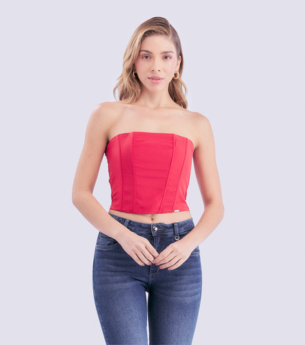 Blusa Corset Straples Para Mujer Derek