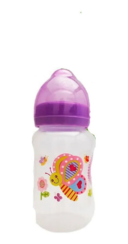 Mamadera Biberon Gioco Boca Ancha 250 Ml Fucsia Febo