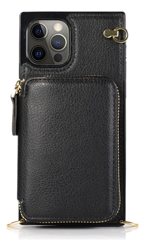 Funda Trasera Para iPhone 15, Piel Sintética, Color Liso