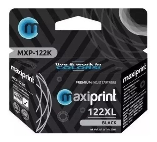 Cartucho 122xl Marca Maxiprint Negro Compatible Con Hp