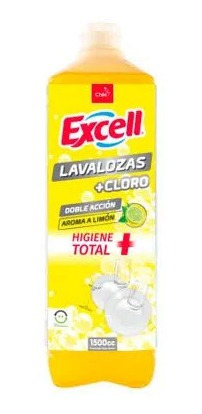 Lavalozas Excell Con Cloro Limon 1.5l (2 Unidad)-super