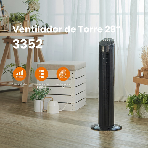Ventilador De Torre 29 Pulgadas Mytek 3352 S/control Remoto