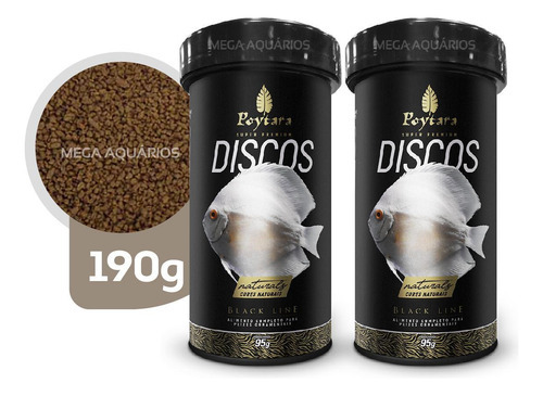 Ração Poytara Discos Naturals Mantém Cor Natural Kit 2x 95g