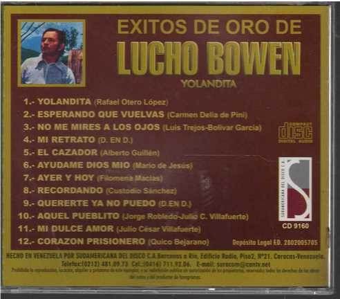 Cd - Lucho Bowen / Exitos De Oro - Original Y Sellado