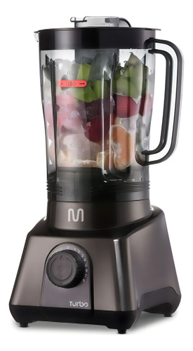 Liquidificador Turbo Cinza 2,6l 1100w 127v Multi Home Lq1161
