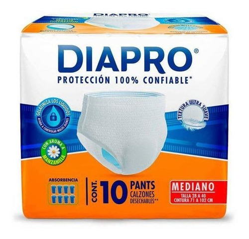 Ropa interior para adulto Diapro mediano 10 piezas