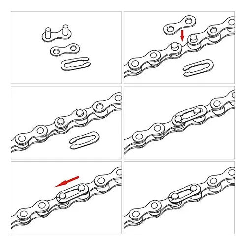 Cadena De Bicicleta De 1 Velocidad Missing Link, 4 Pares (ma