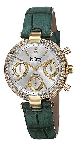 Burgi Diamante Y Reloj De Cristal Mujeres - Multifunción 3 S