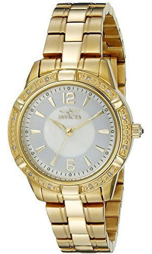 Reloj  Para Mujer 18034 Con Detalles De Diamantes En Acero