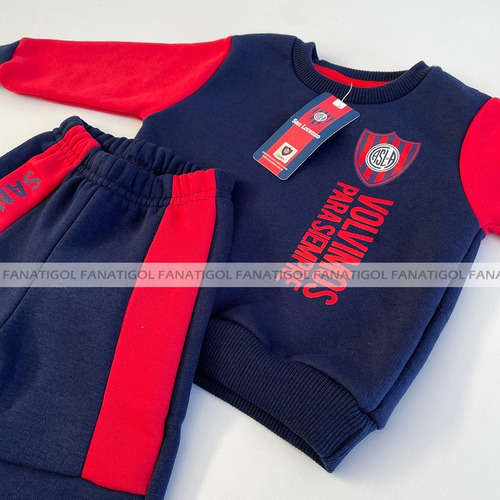 Imagen 3 de 7 de Conjunto De Bebé San Lorenzo Oficial Buzo Y Pantalón