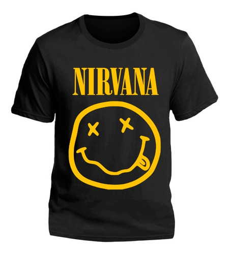 Remeras Nirvana Niño Niña Kurt Cobain Rock Logo Cara 2